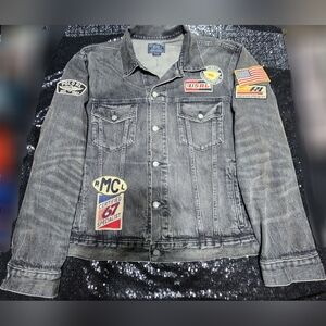 Polo Ralph Lauren 1967 USRL Riders Patchwork Denim Trucker Jacket Men’s 2XB